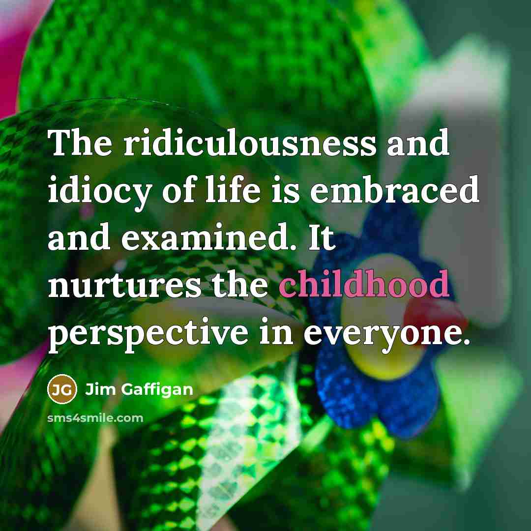 “The ridiculousness and idiocy of life is embraced and examined.…” quote by Jim Gaffigan