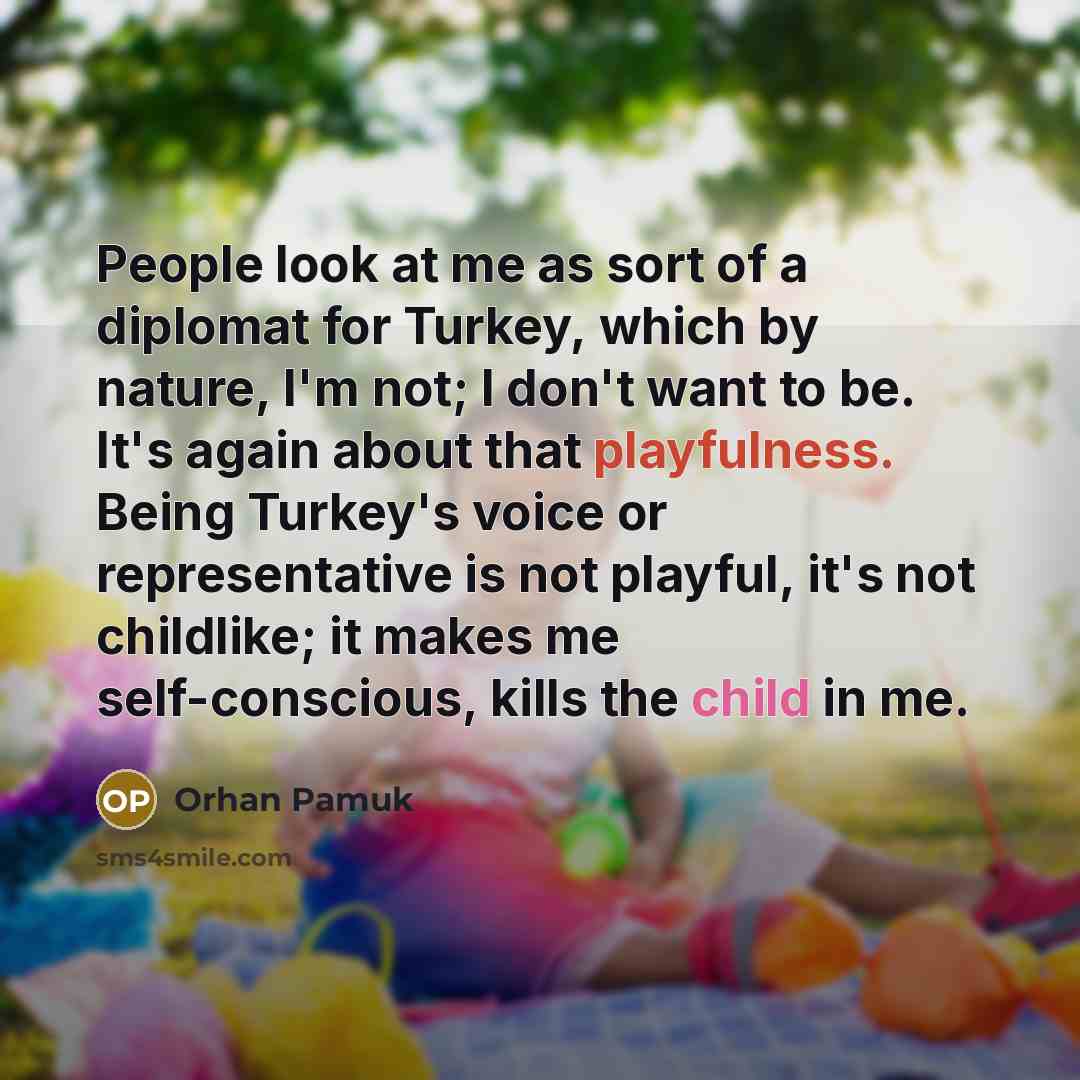 “People look at me as sort of a diplomat for…” quote by Orhan Pamuk