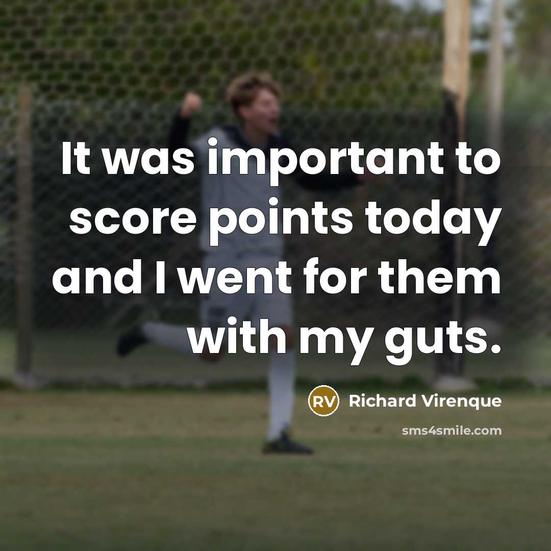 “It was important to score points today and I went for them with my guts.” quote by Richard Virenque