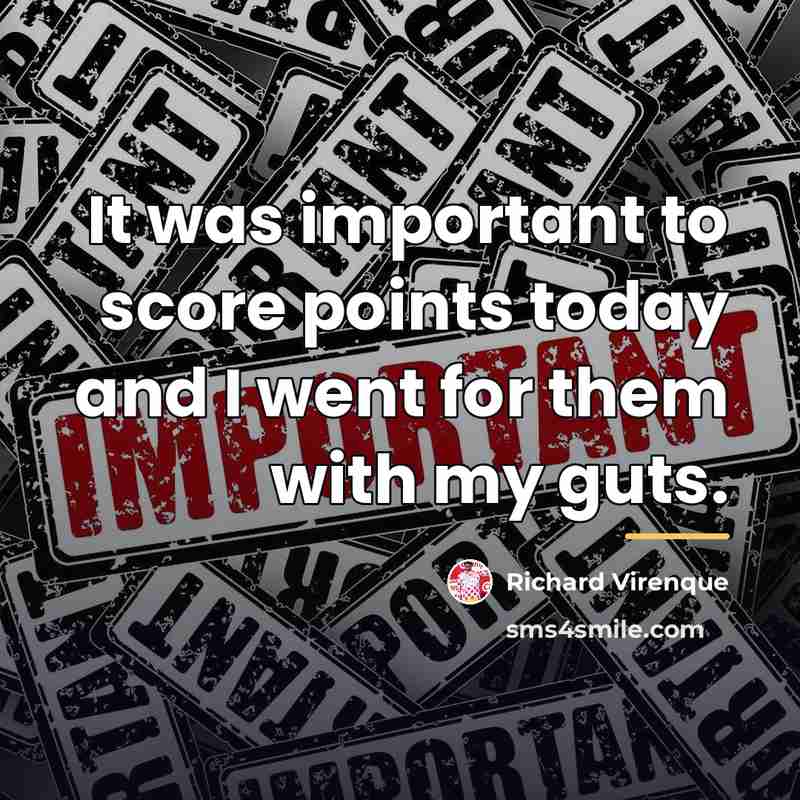 “It was important to score points today and I went…” quote by Richard Virenque
