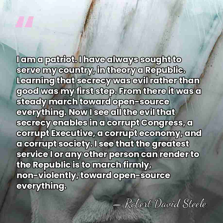 I am a patriot. I have always sought to serve my country,&hellip; - Robert David Steele