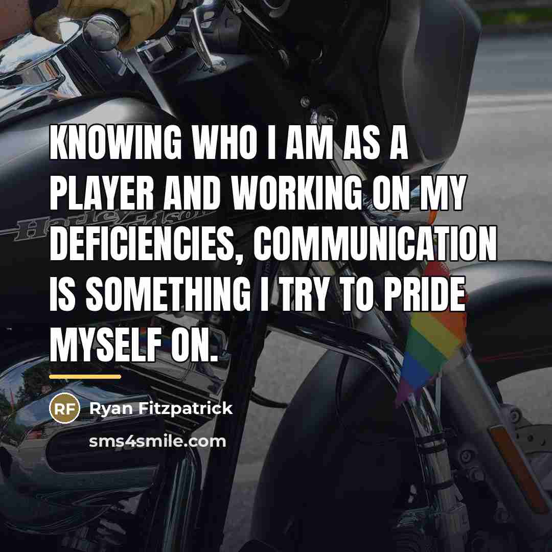 “Knowing who I am as a player and working on…” quote by Ryan Fitzpatrick