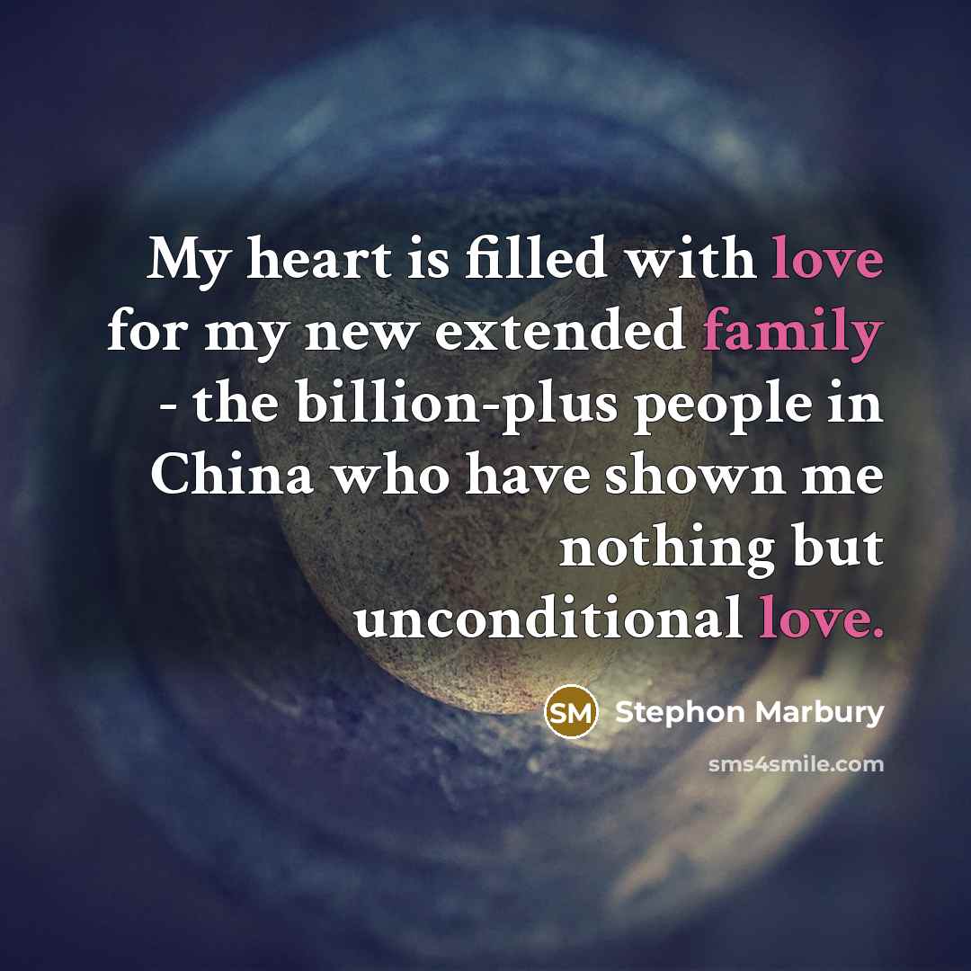 “My heart is filled with love for my new extended…” quote by Stephon Marbury