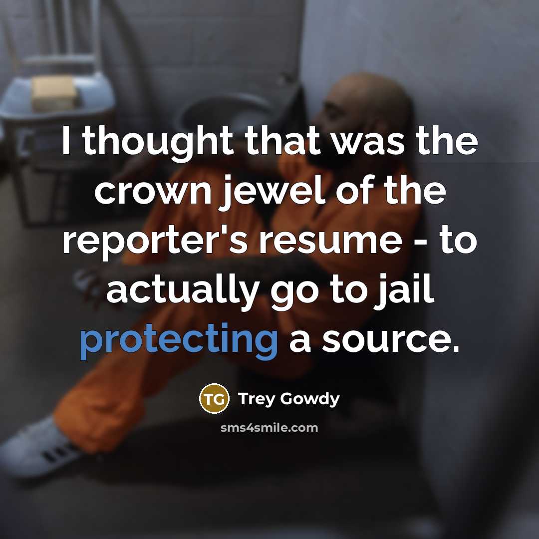 “I thought that was the crown jewel of the reporter's…” quote by Trey Gowdy