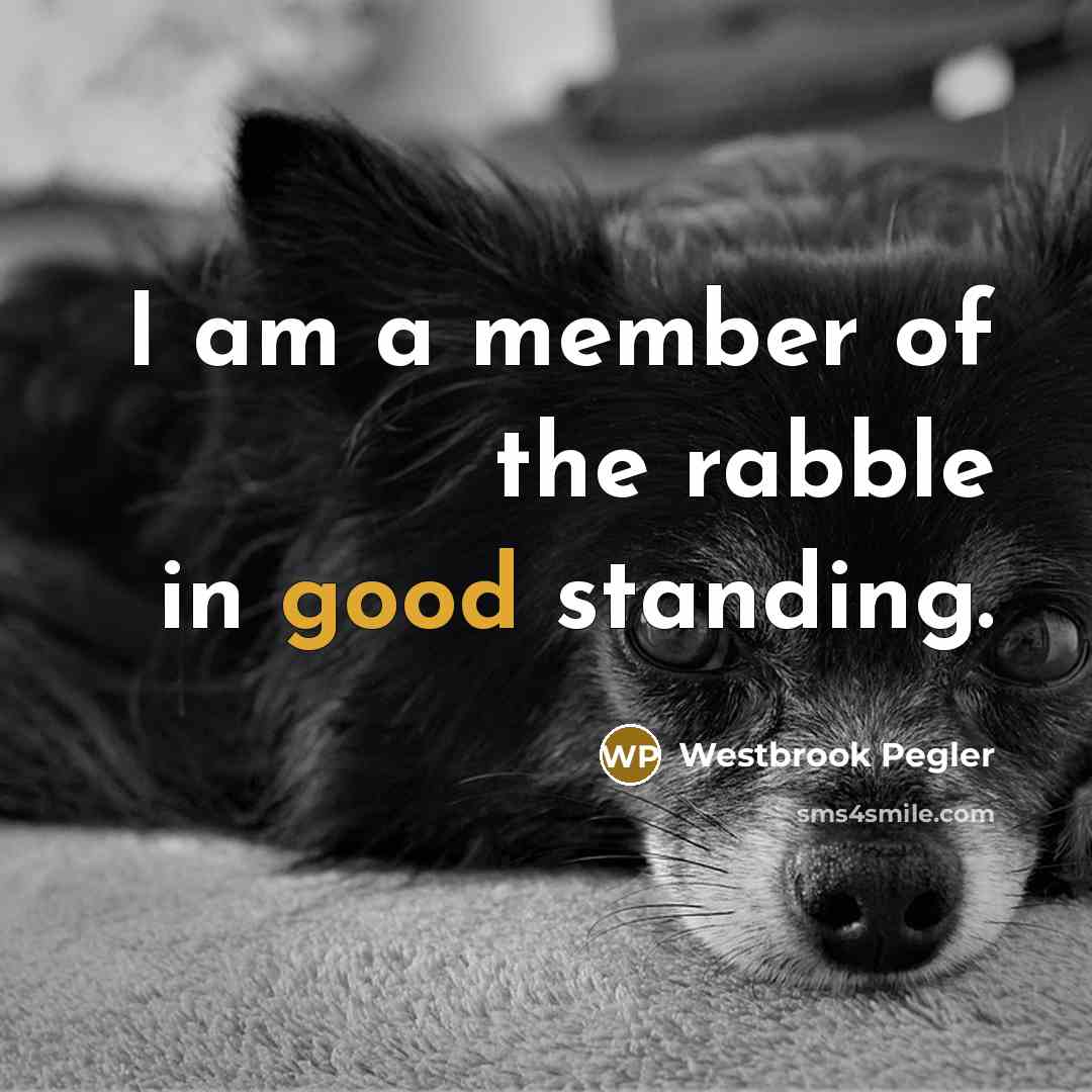 “I am a member of the rabble in good standing.…” quote by Westbrook Pegler
