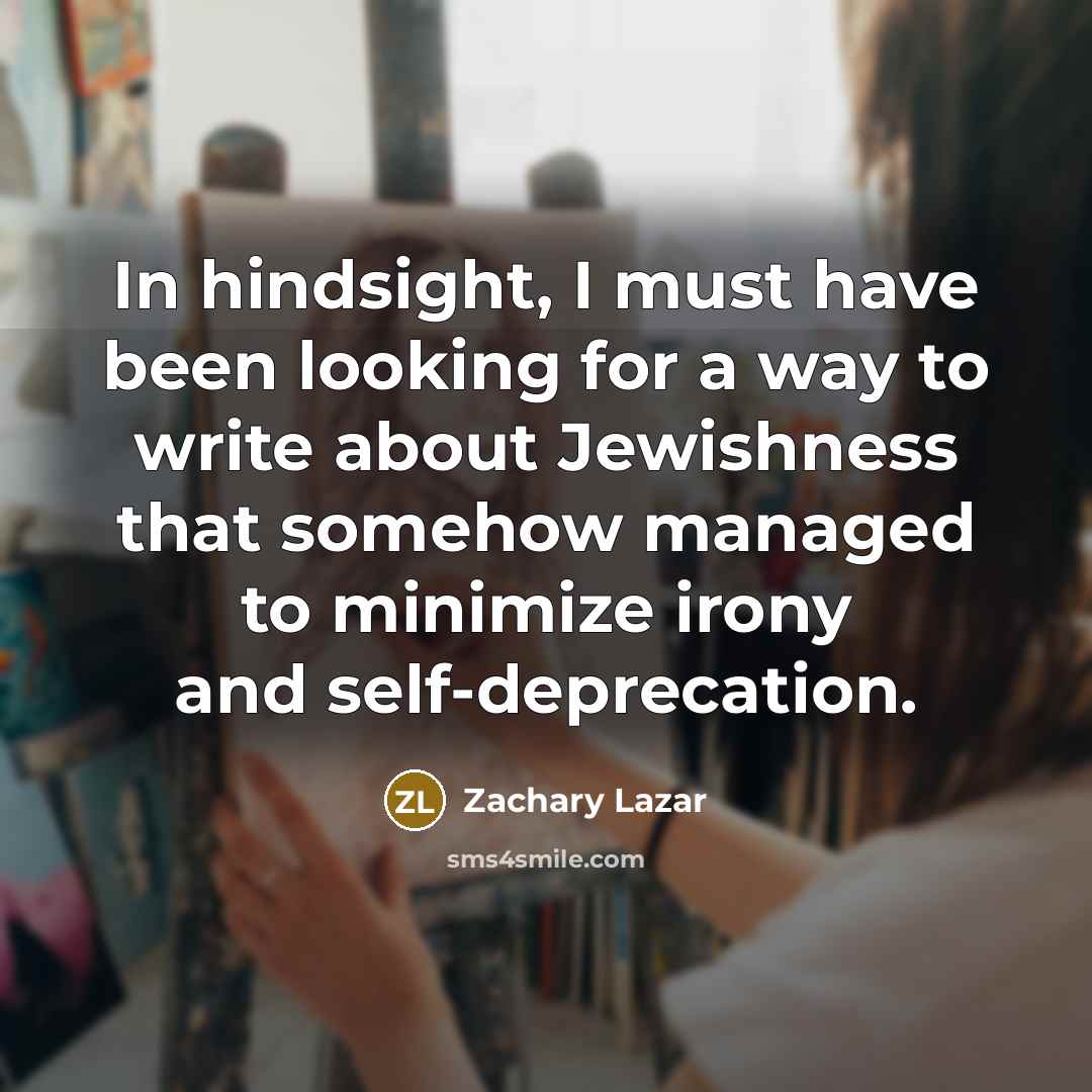 “In hindsight, I must have been looking for a way…” quote by Zachary Lazar