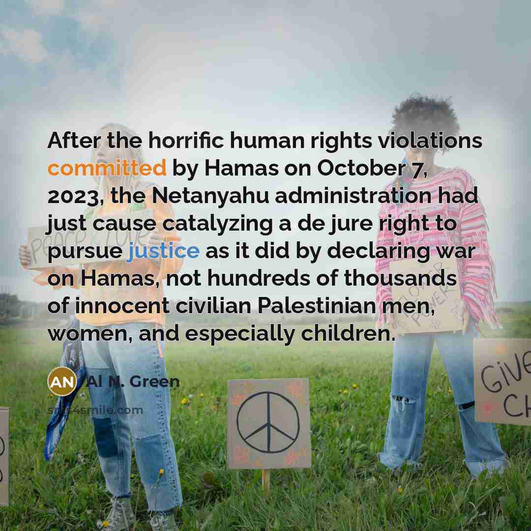 “After the horrific human rights violations committed by Hamas on…” quote by Al N. Green