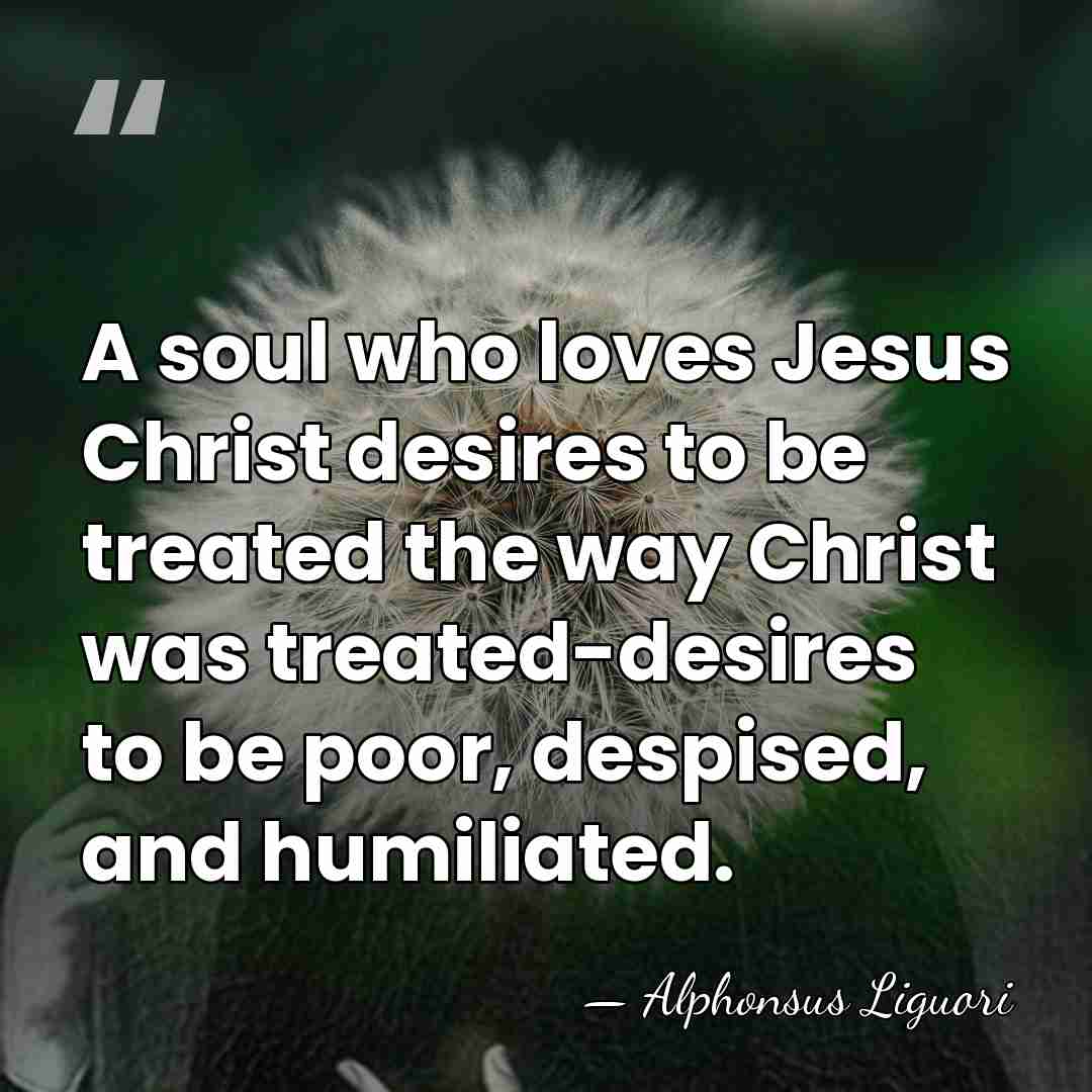 A soul who loves Jesus Christ desires to be treated the way&hellip; - Alphonsus Liguori