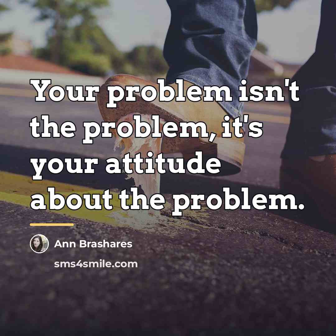 “Your problem isn't the problem, it's your attitude about the…” quote by Ann Brashares
