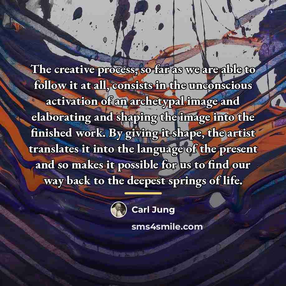 “The creative process, so far as we are able to…” quote by Carl Jung