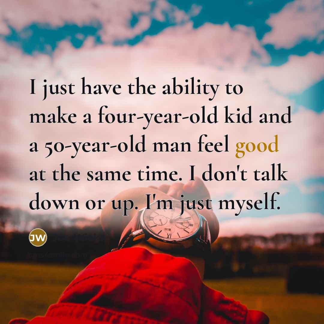 “I just have the ability to make a four-year-old kid…” quote by Joe Wicks
