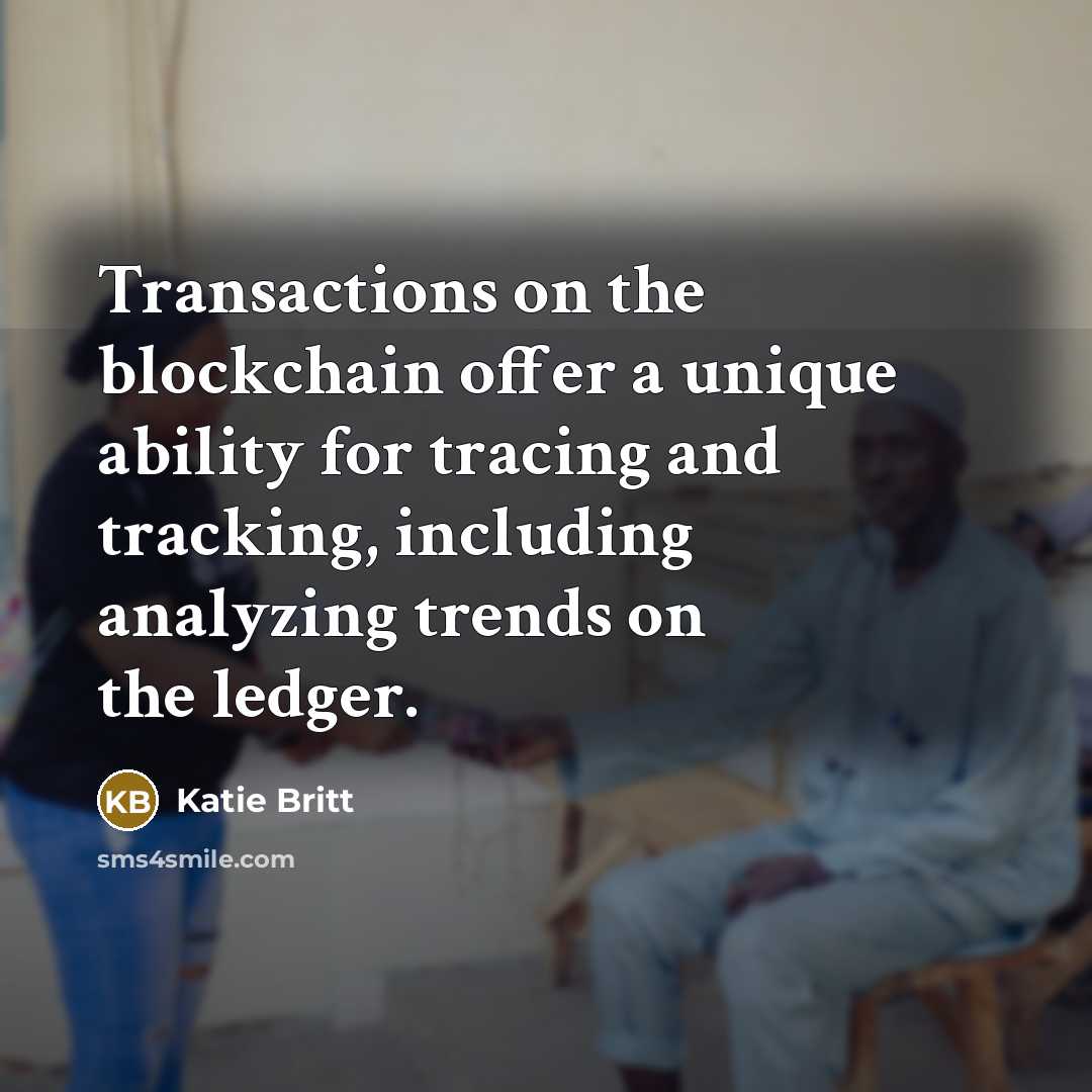 “Transactions on the blockchain offer a unique ability for tracing…” quote by Katie Britt