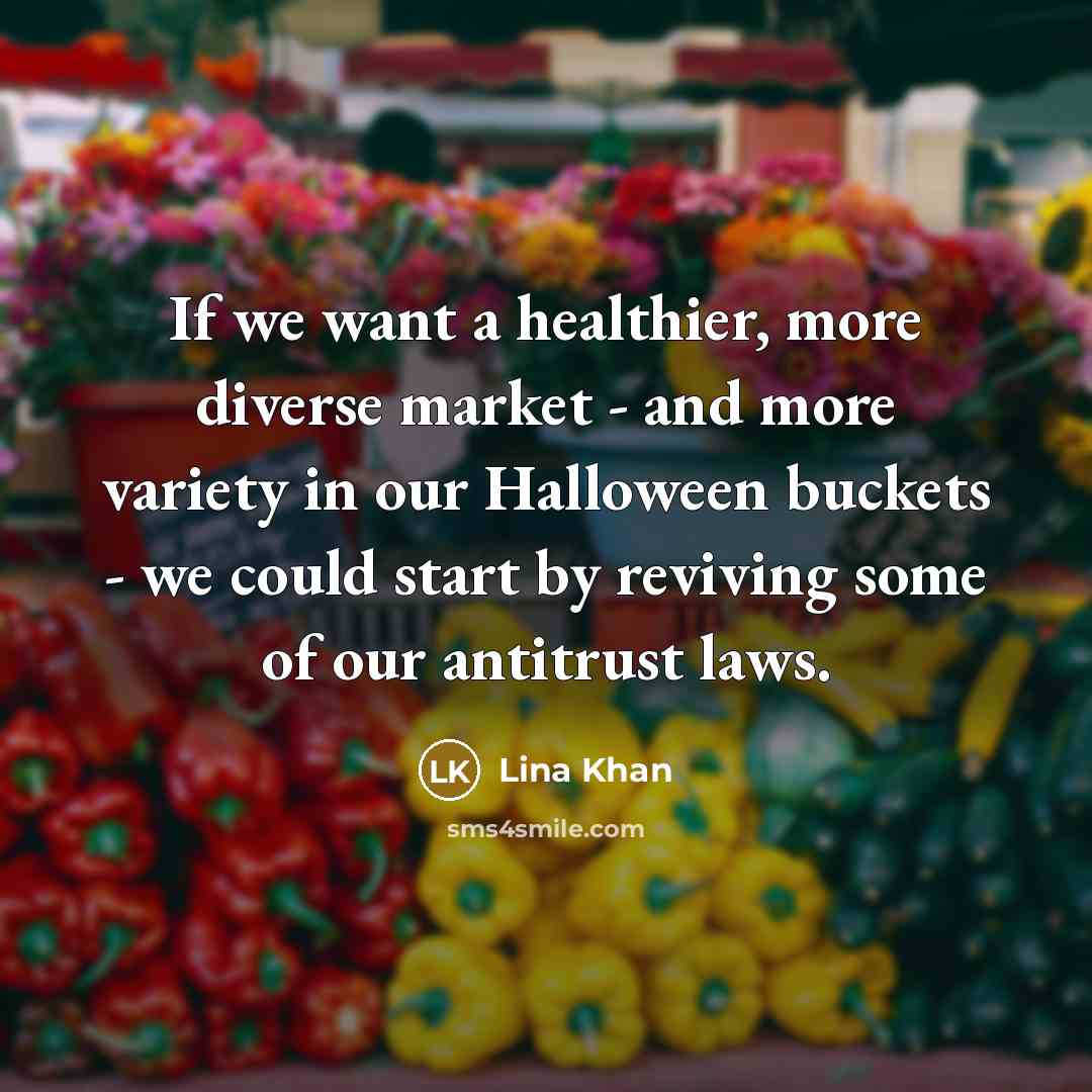 “If we want a healthier, more diverse market - and…” quote by Lina Khan
