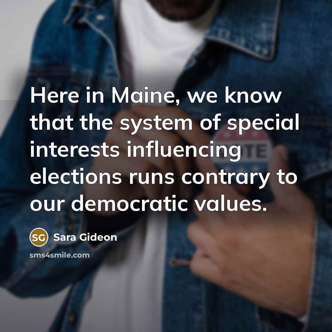 “Here in Maine, we know that the system of special…” quote by Sara Gideon