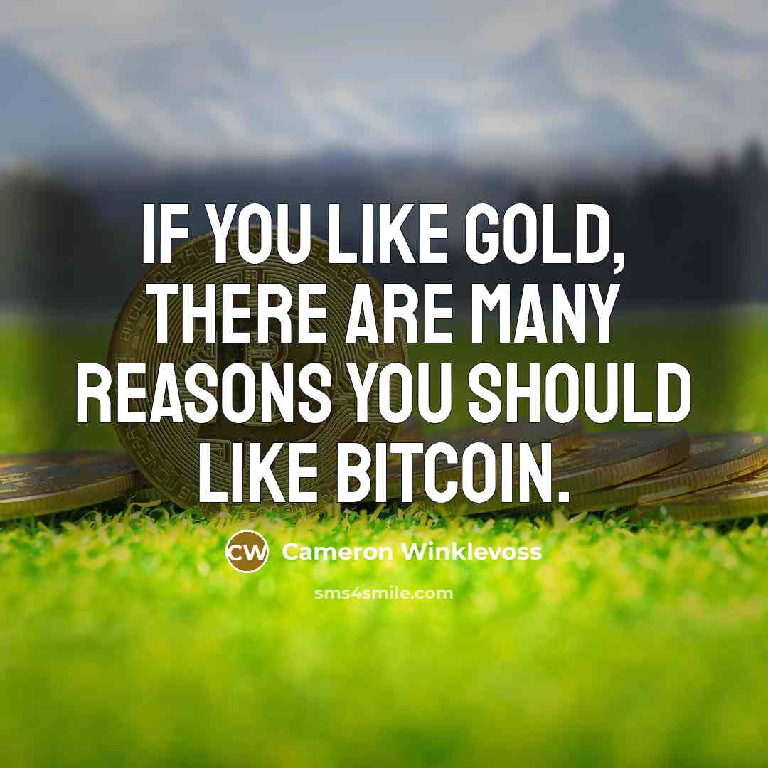 “If you like gold, there are many reasons you should…” quote by Cameron Winklevoss