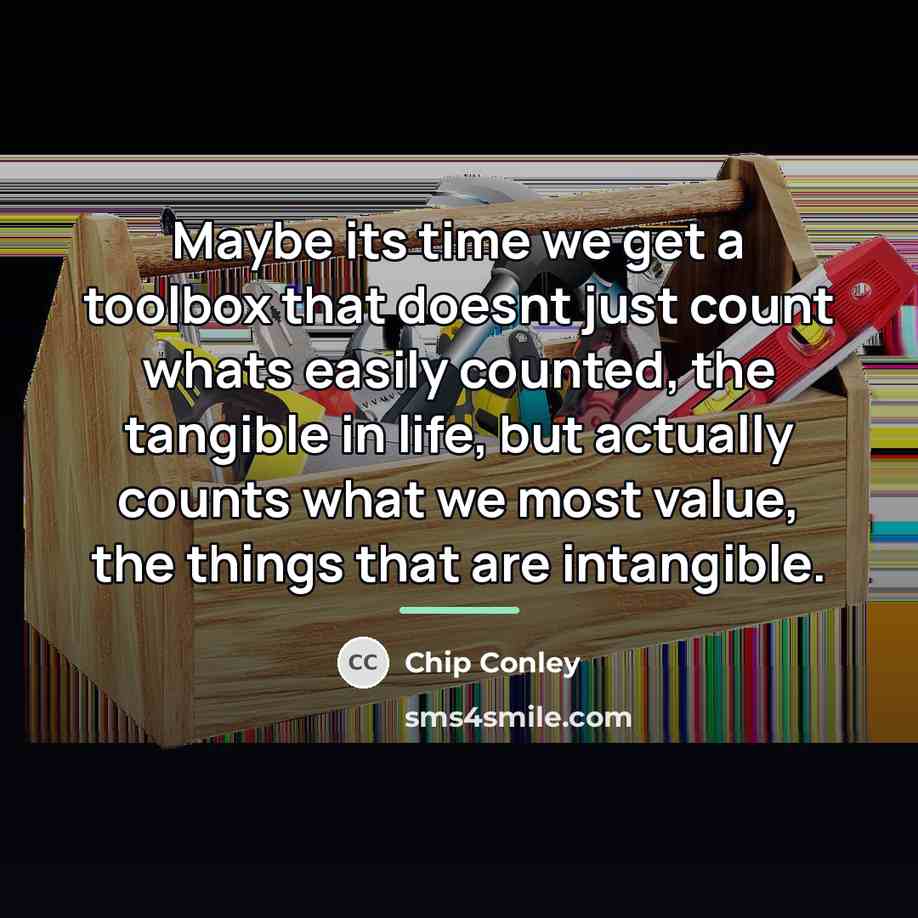 “Maybe its time we get a toolbox that doesnt just…” quote by Chip Conley