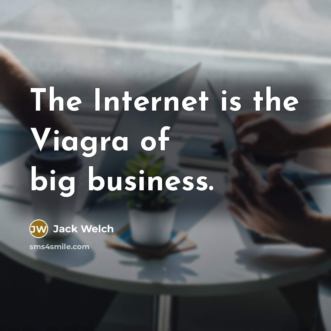 “The Internet is the Viagra of big business.…” quote by Jack Welch