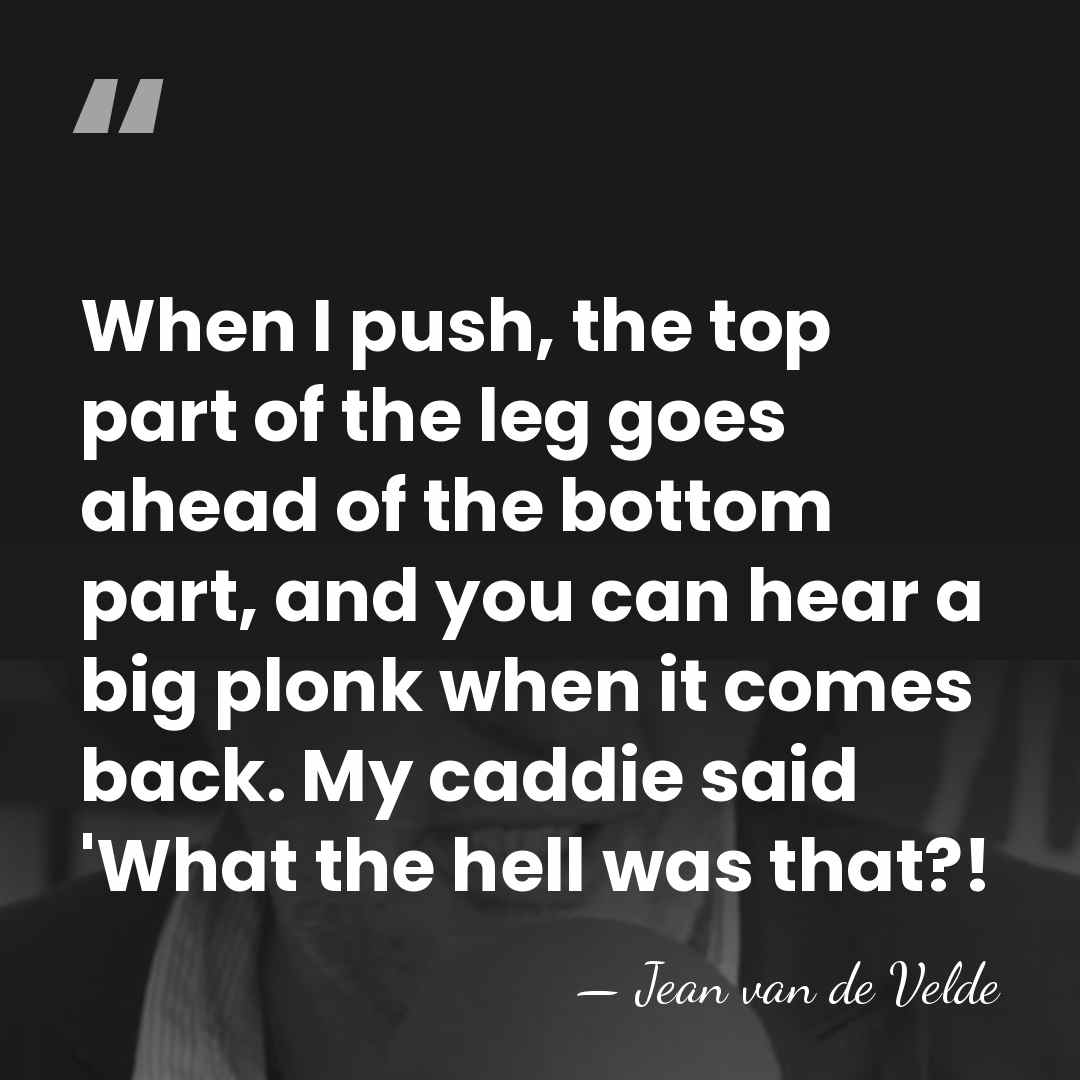 When I push, the top part of the leg goes ahead of&hellip; - Jean van de Velde