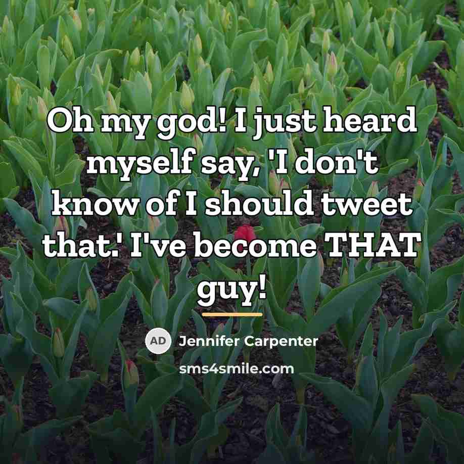 “Oh my god! I just heard myself say, 'I don't…” quote by Jennifer Carpenter
