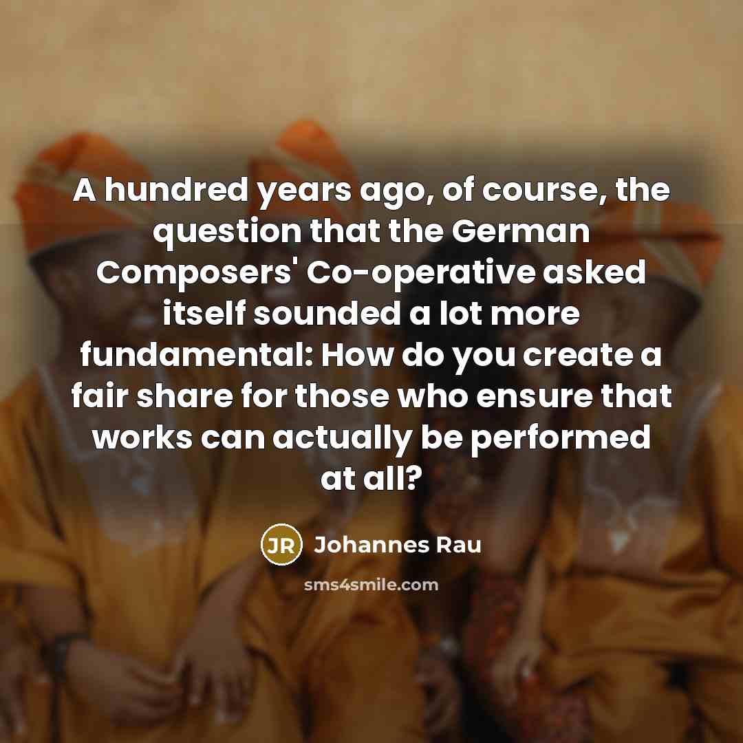 “A hundred years ago, of course, the question that the…” quote by Johannes Rau