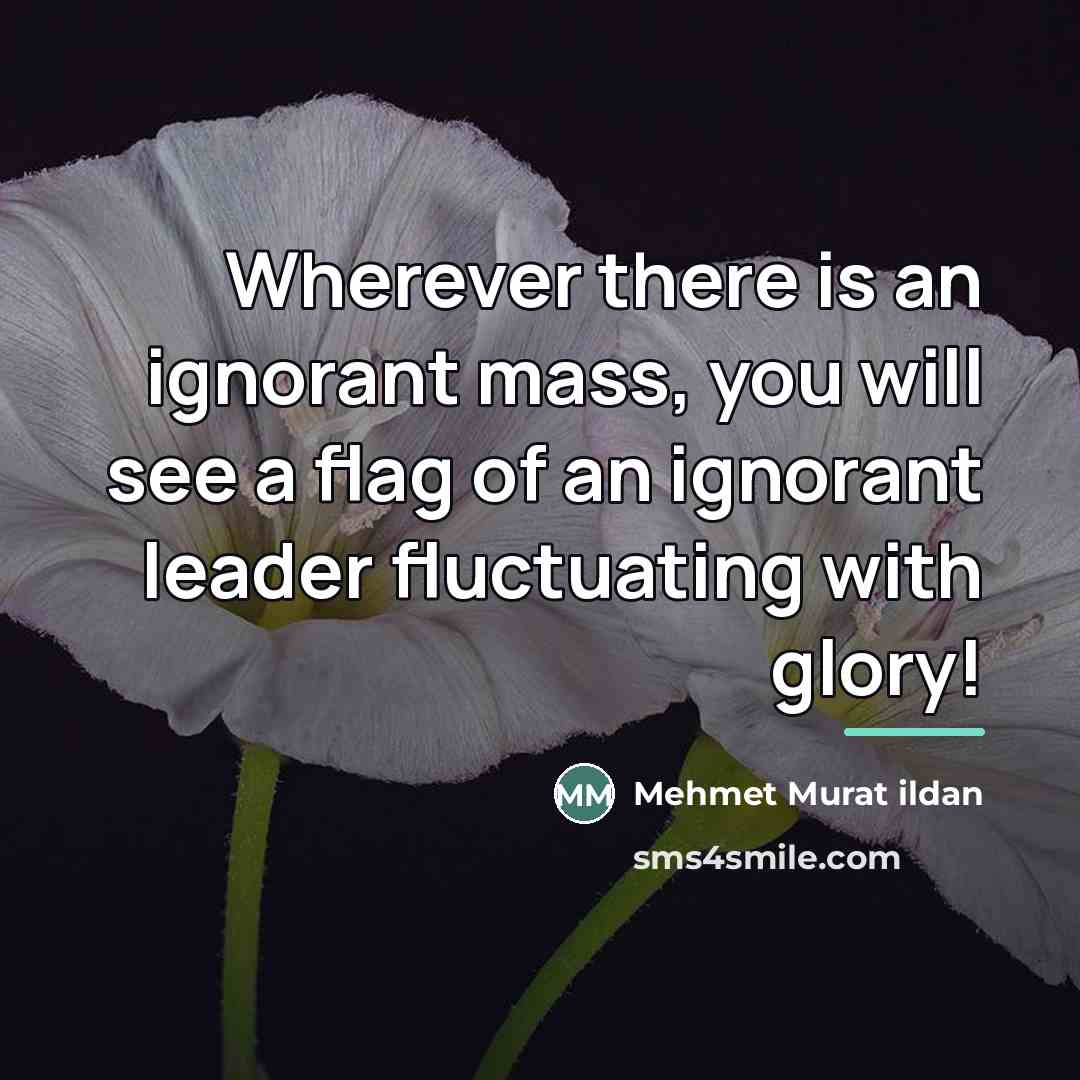 “Wherever there is an ignorant mass, you will see a…” quote by Mehmet Murat Ildan
