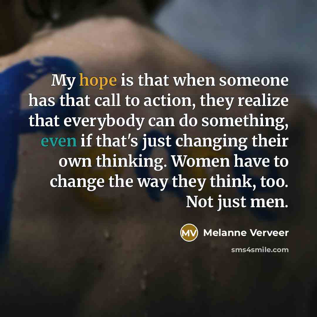 “My hope is that when someone has that call to…” quote by Melanne Verveer