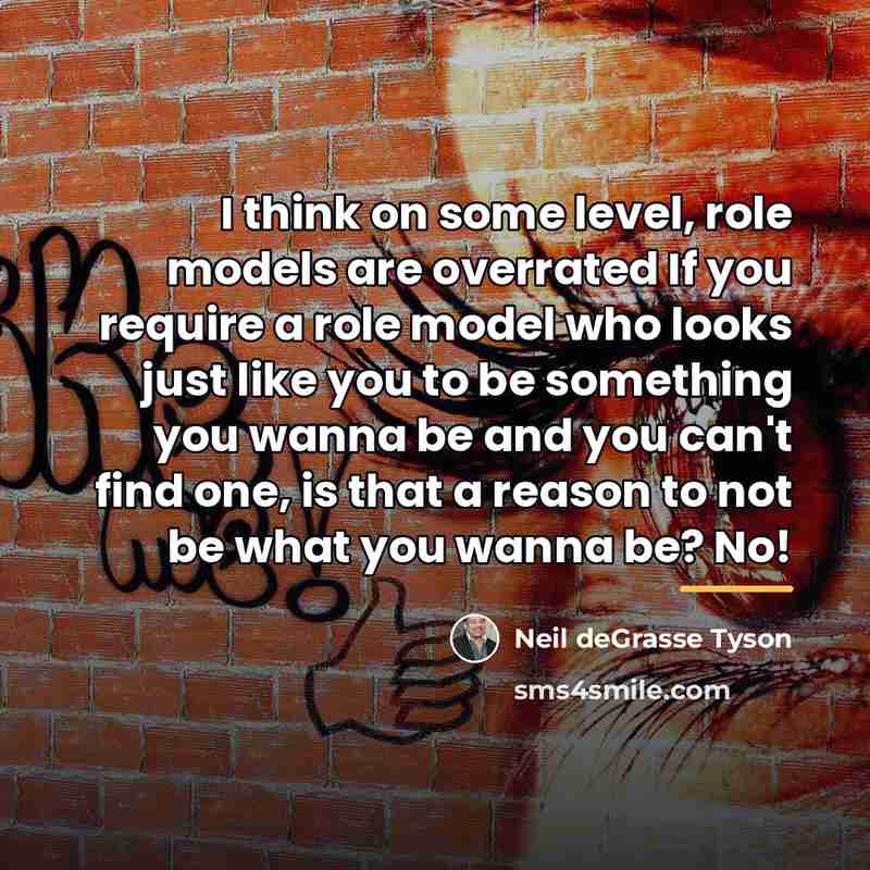 “I think on some level, role models are overrated If…” quote by Neil deGrasse Tyson