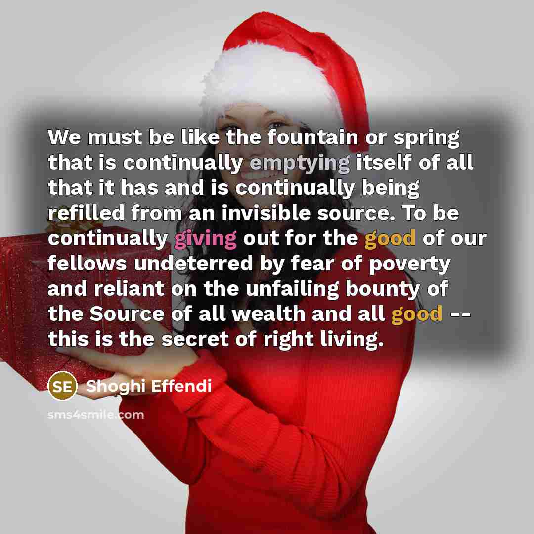 “We must be like the fountain or spring that is…” quote by Shoghi Effendi