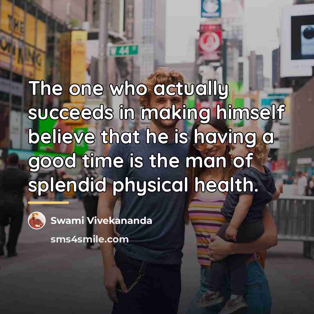 “The one who actually succeeds in making himself believe that…” quote by Swami Vivekananda