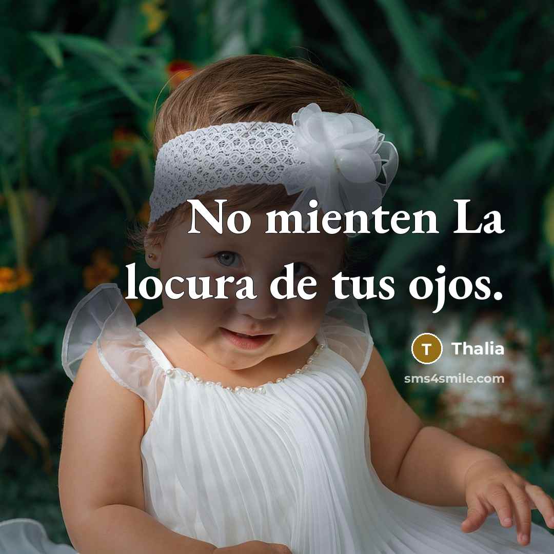“No mienten La locura de tus ojos.…” quote by Thalia