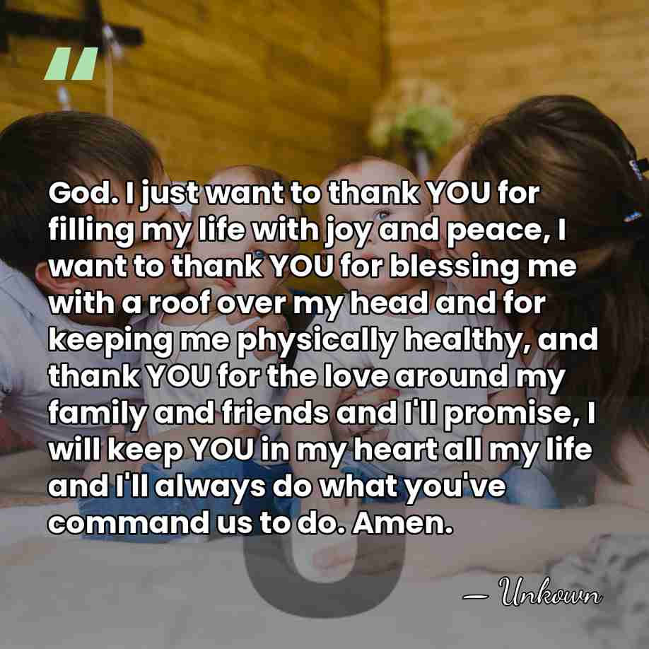 God. I just want to thank YOU for filling my life with&hellip; - Unkown