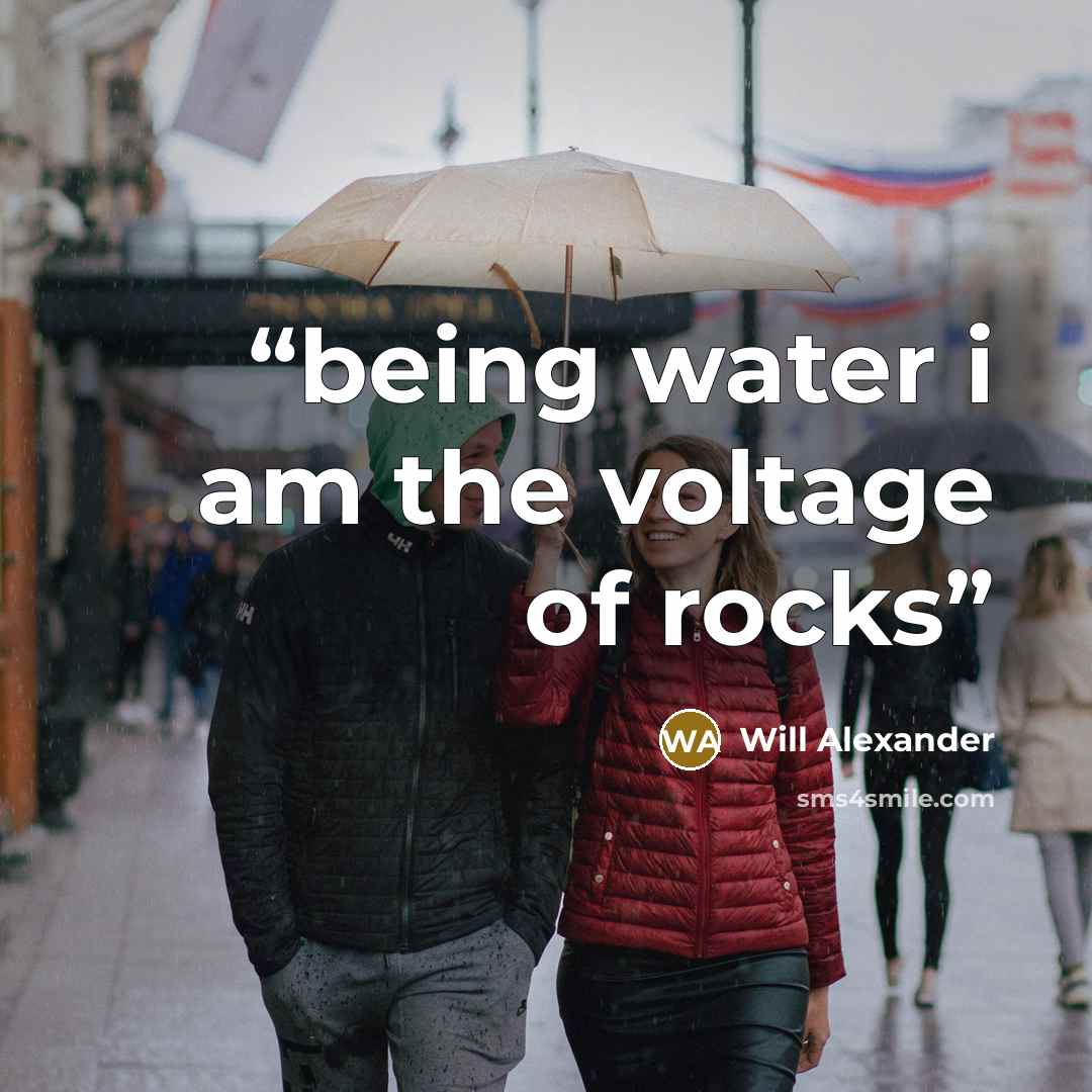 “being water i am the voltage of rocks” quote by Will Alexander