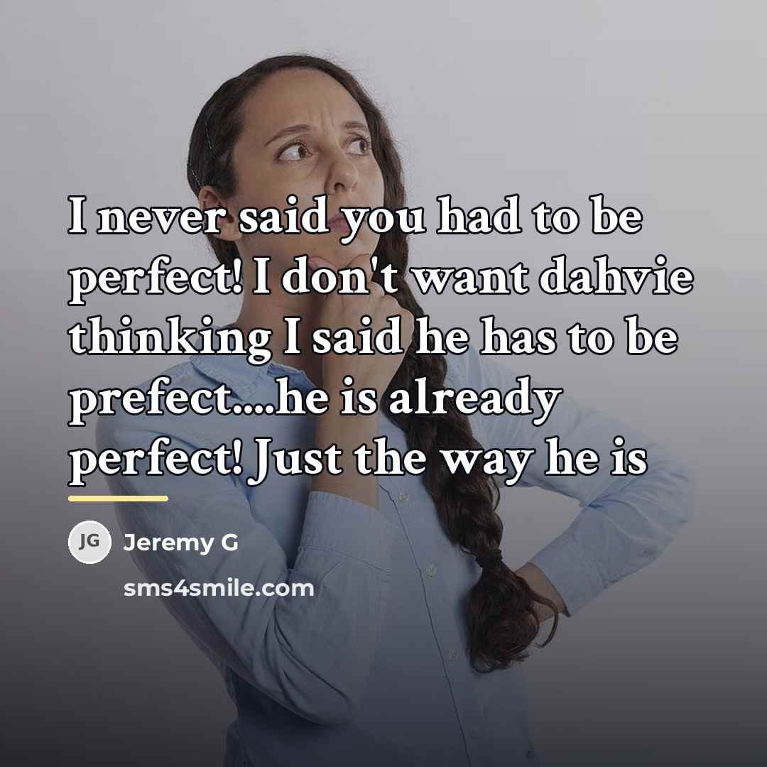 “I never said you had to be perfect! I don't…” quote by Jeremy G