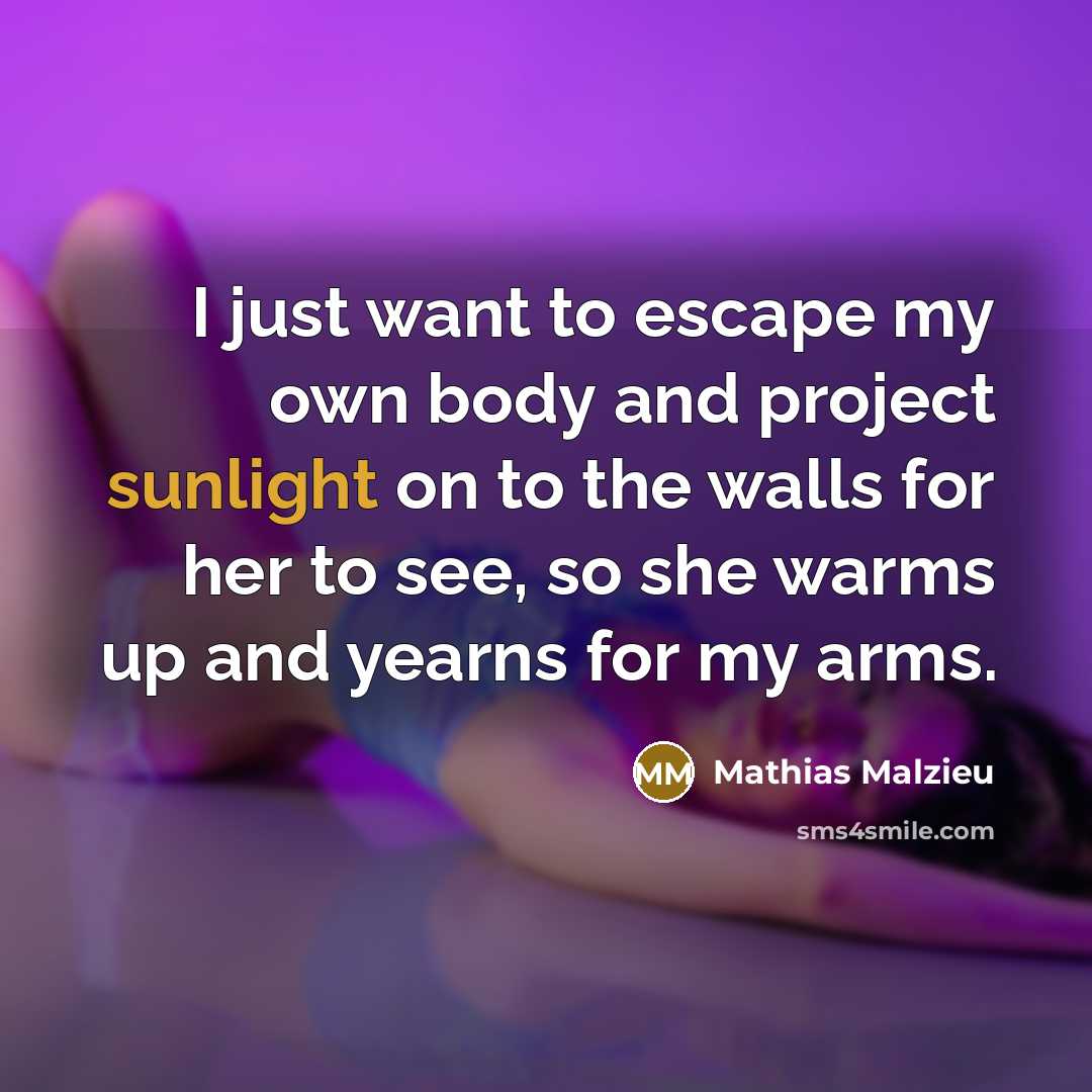 “I just want to escape my own body and project…” quote by Mathias Malzieu