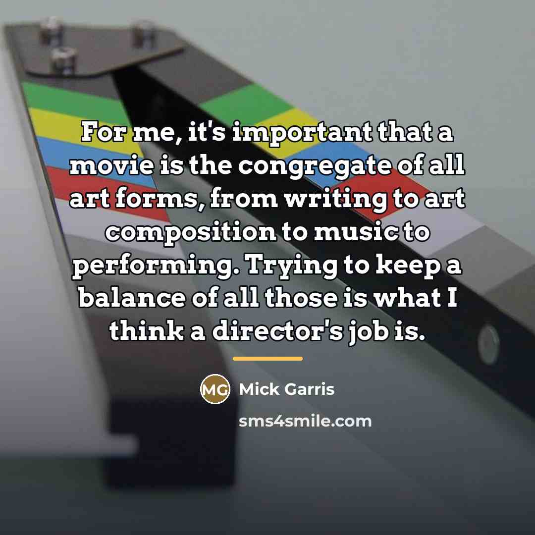 “For me, it's important that a movie is the congregate…” quote by Mick Garris