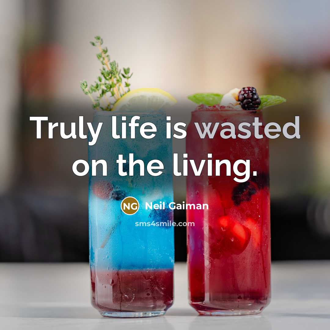 “Truly life is wasted on the living.…” quote by Neil Gaiman