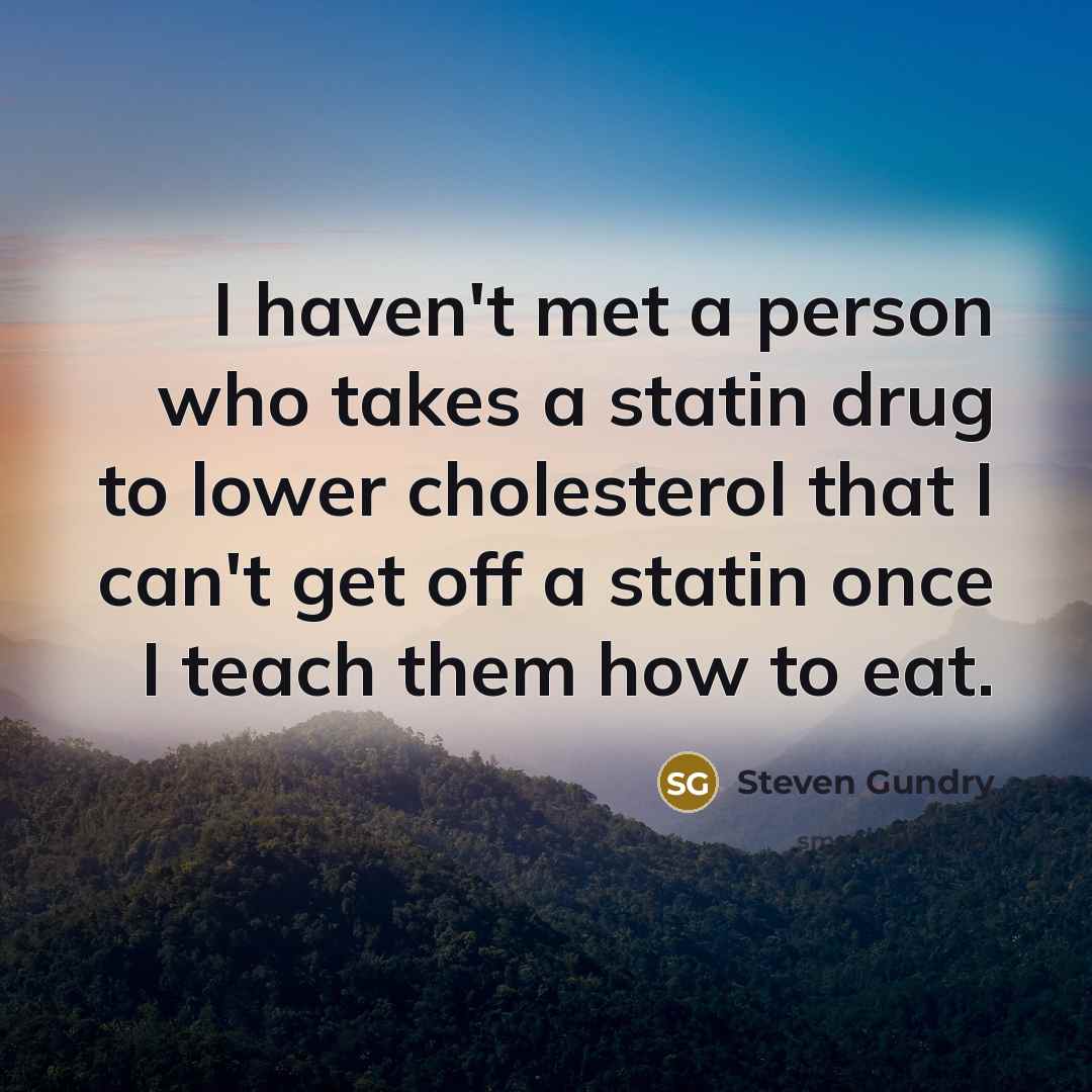 “I haven't met a person who takes a statin drug…” quote by Steven Gundry