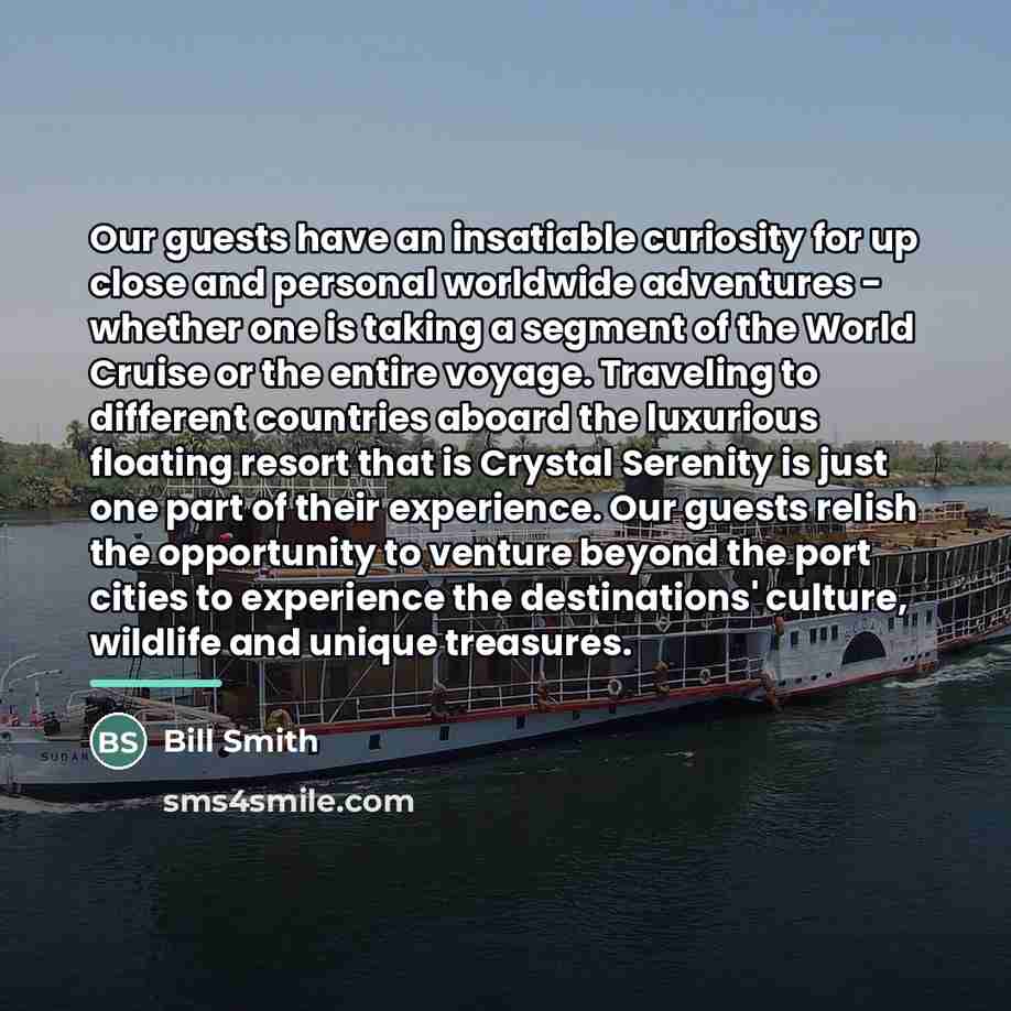 “Our guests have an insatiable curiosity for up close and…” quote by Bill Smith
