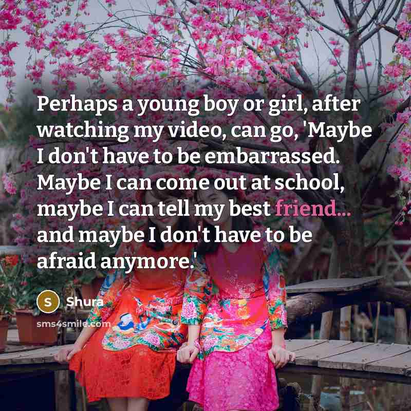 “Perhaps a young boy or girl, after watching my video,…” quote by Shura