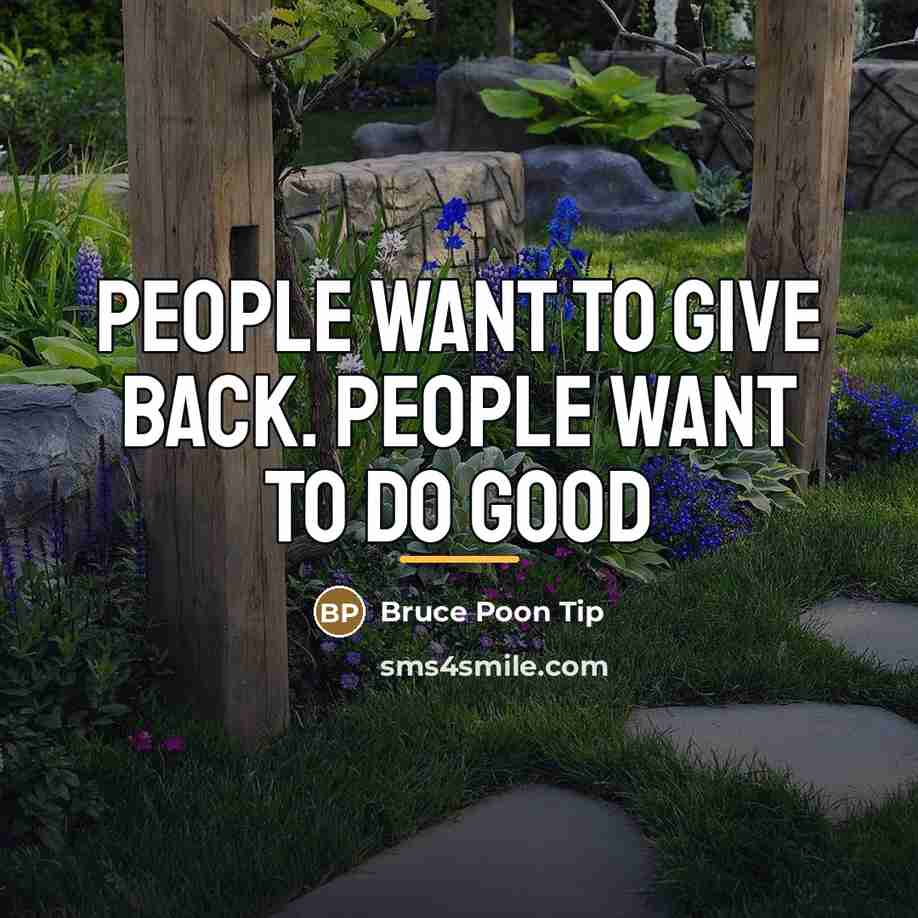 “People want to give back. People want to do good…” quote by Bruce Poon Tip