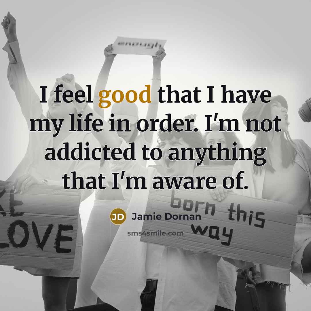 “I feel good that I have my life in order.…” quote by Jamie Dornan