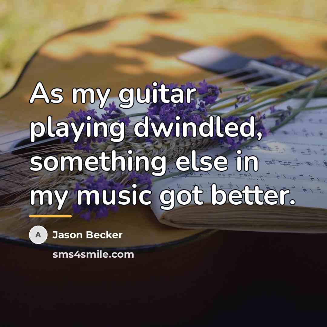 “As my guitar playing dwindled, something else in my music…” quote by Jason Becker