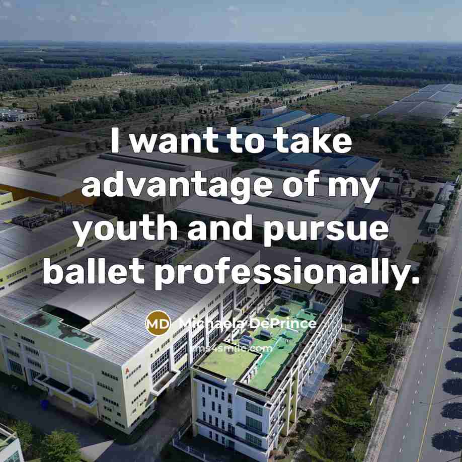 “I want to take advantage of my youth and pursue…” quote by Michaela DePrince