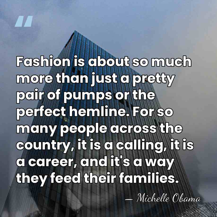 Fashion is about so much more than just a pretty pair of&hellip; - Michelle Obama