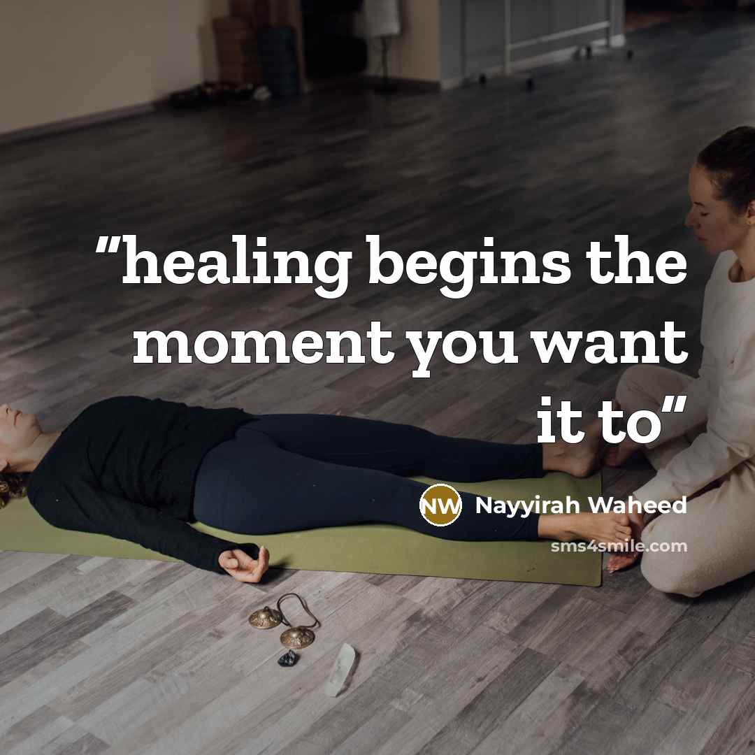 “healing begins the moment you want it to” quote by Nayyirah Waheed