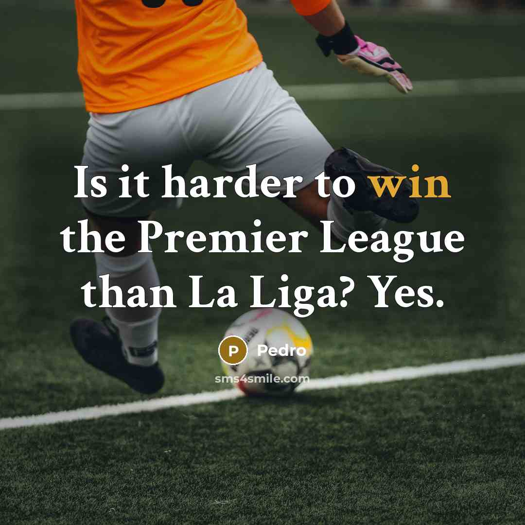 “Is it harder to win the Premier League than La…” quote by Pedro