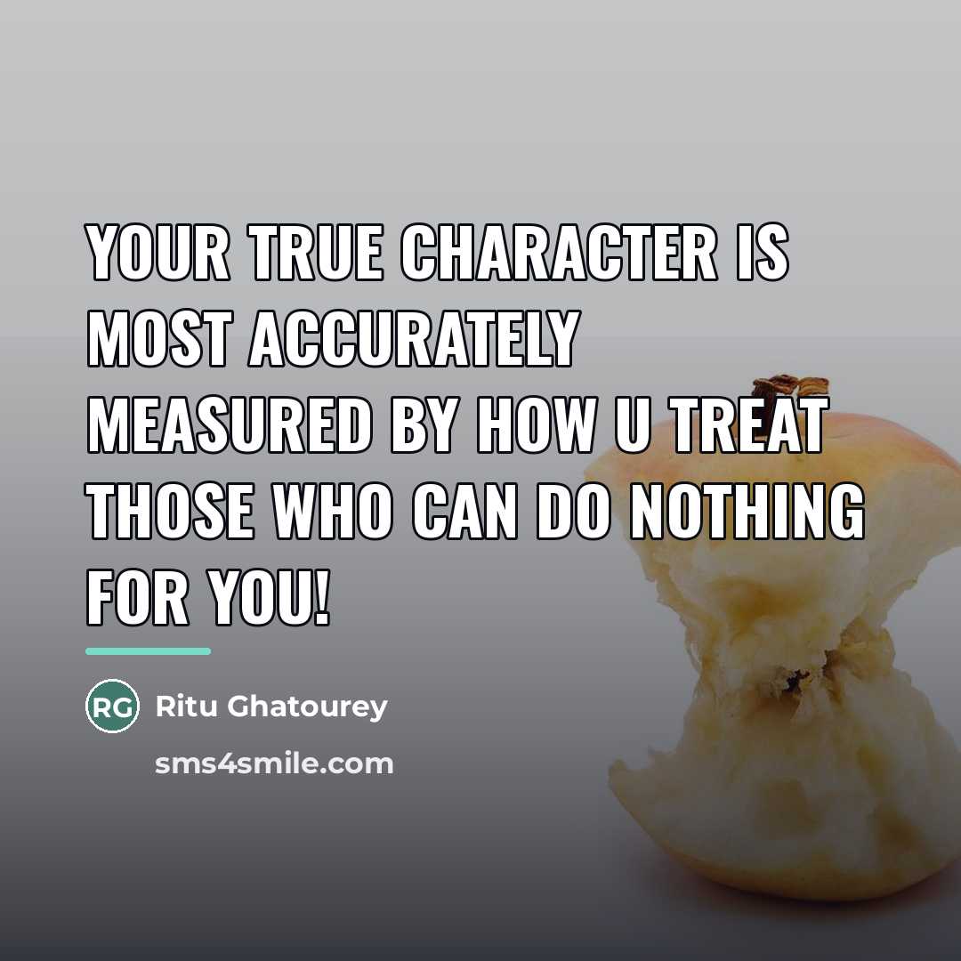 “Your true character is most accurately measured by how u…” quote by Ritu Ghatourey