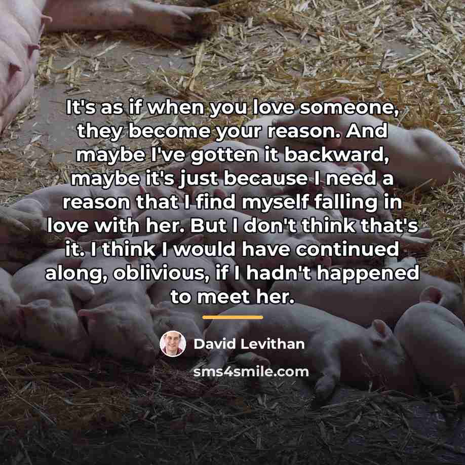 “It's as if when you love someone, they become your…” quote by David Levithan