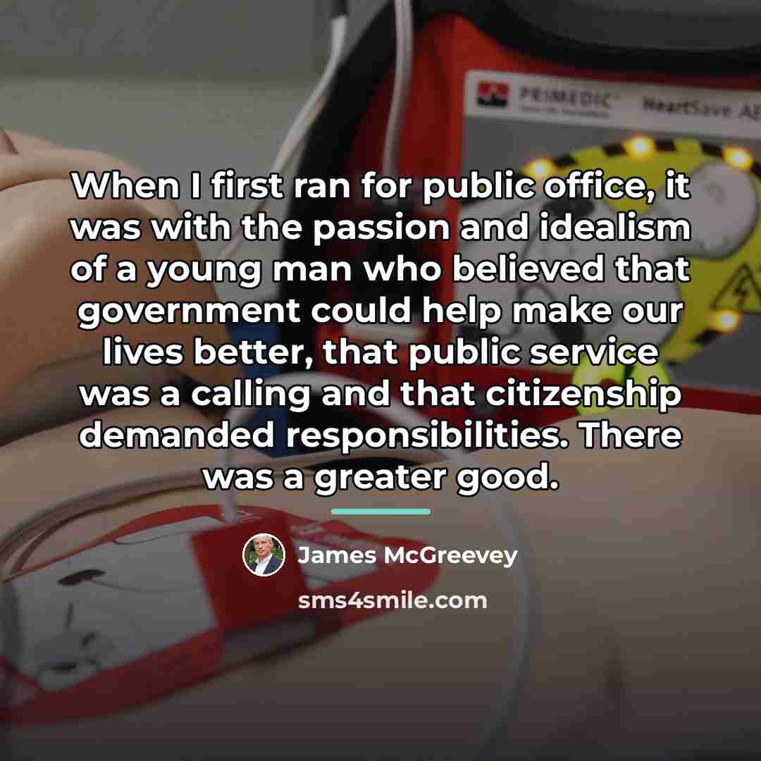 “When I first ran for public office, it was with…” quote by James McGreevey