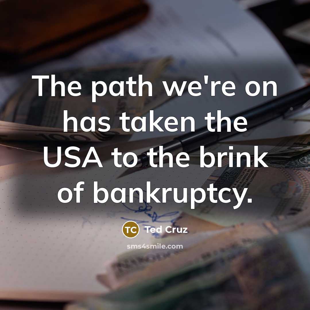 “The path we're on has taken the USA to the…” quote by Ted Cruz